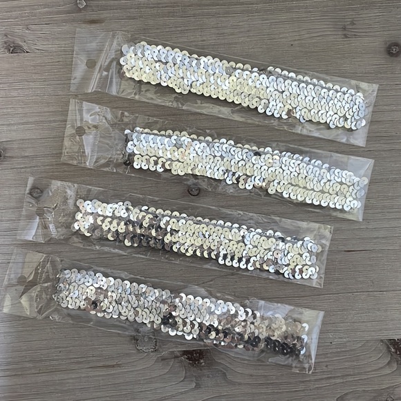 4 NEW Stretch Sequin Headbands - Picture 3 of 6